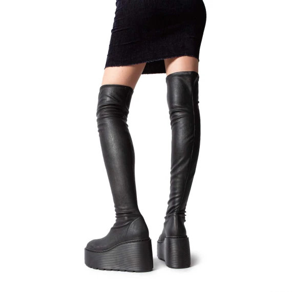F20 Zeppa Stripy – Black cuissardes boot  