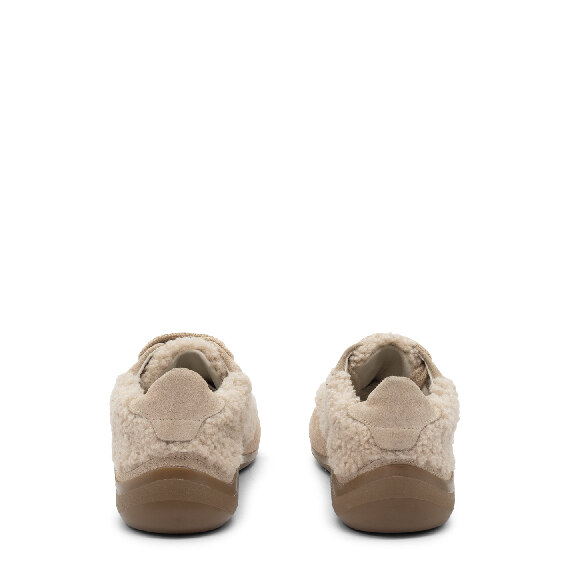 G32 Ondina-Laced faux fur shoe beige