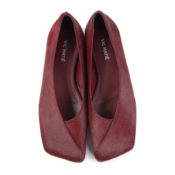 G34 Square-Ballerina piega in cavallino bordeaux