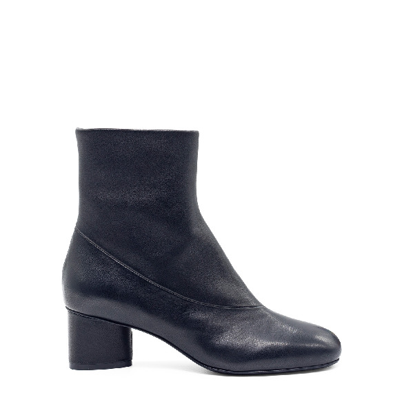 H12 Drop-Tronchetto minimal in pelle nero