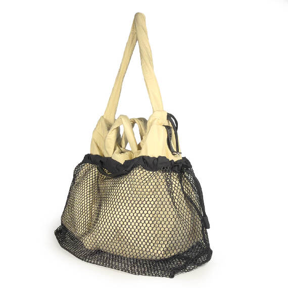 Patry<br>Maxi bag cream mesh and nylon