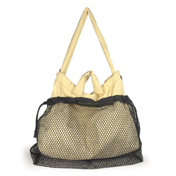 Patry<br>Maxi bag cream mesh and nylon