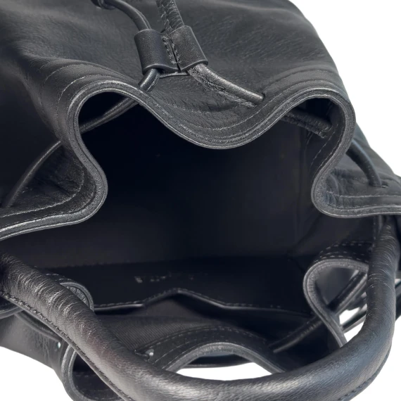 Naima<br>Soft leather bucket bag black