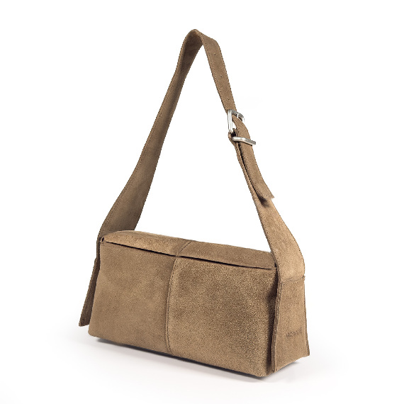 Virginia Suede baguette bag mud Vic Matie