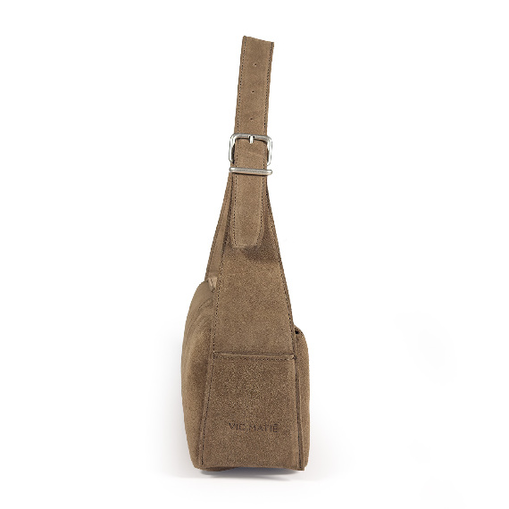 Virginia Suede baguette bag mud Vic Matie