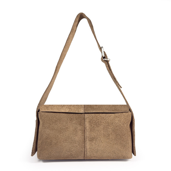 Virginia Suede baguette bag mud Vic Matie