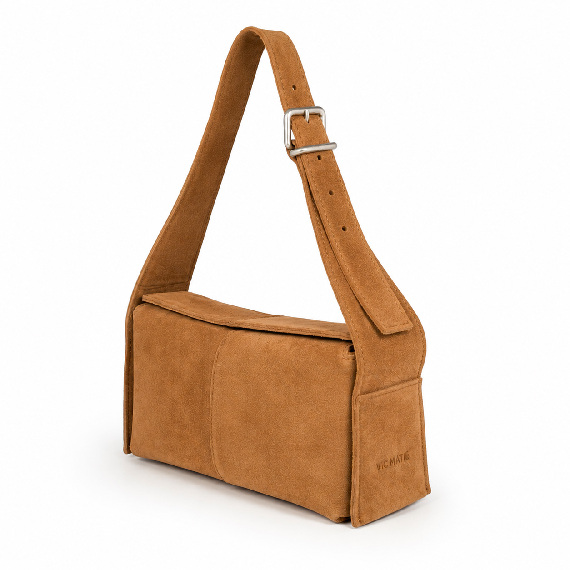 Virginia Suede baguette bag tobacco Vic Matie