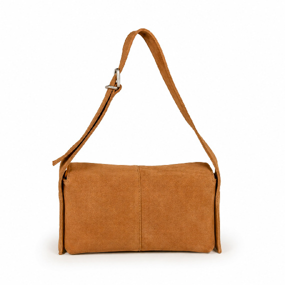 Virginia Suede baguette bag tobacco Vic Matie