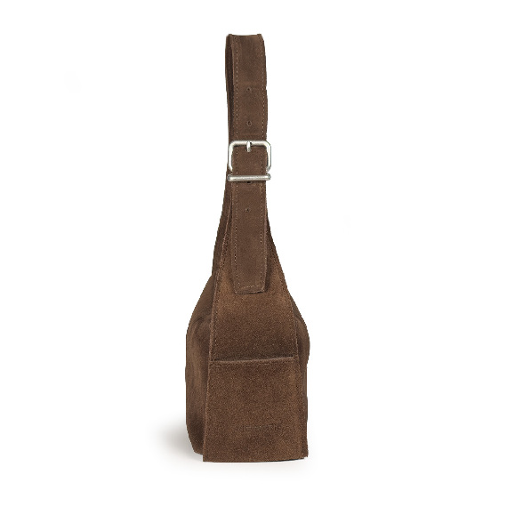 Virginia Suede baguette bag dark brown Vic Matie