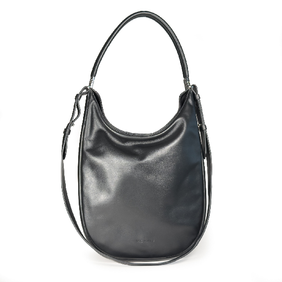 Anastasia big<br>Leather hobo bag black
