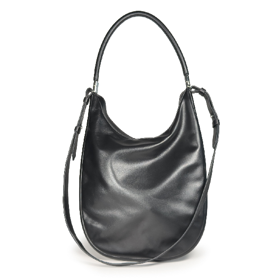 Anastasia big<br>Leather hobo bag black