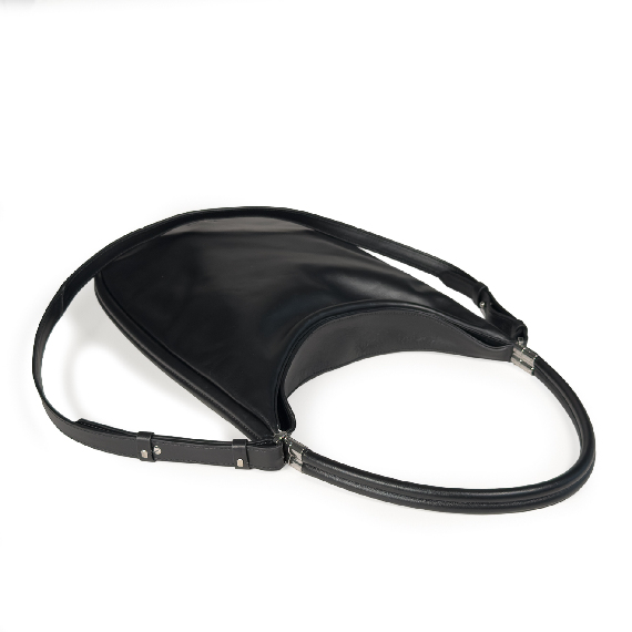 Anastasia big<br>Leather hobo bag black