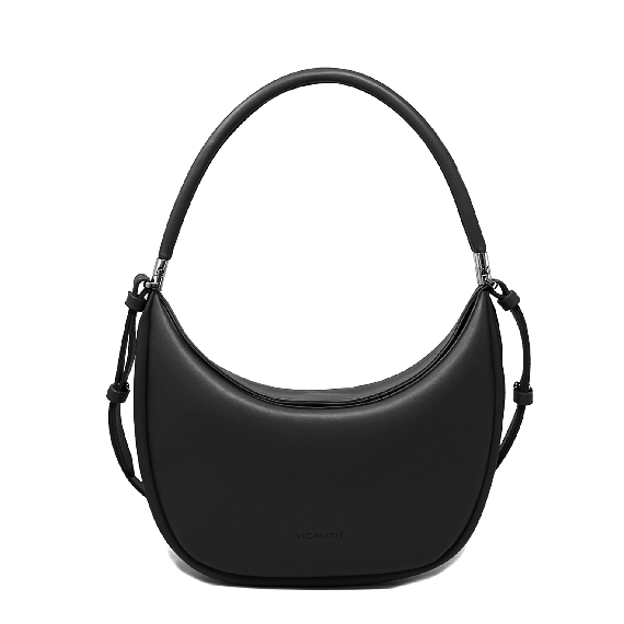 Anastasia small <br>hobo bag in pelle nera