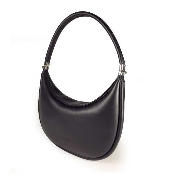 Anastasia small<br>Leather hobo bag black