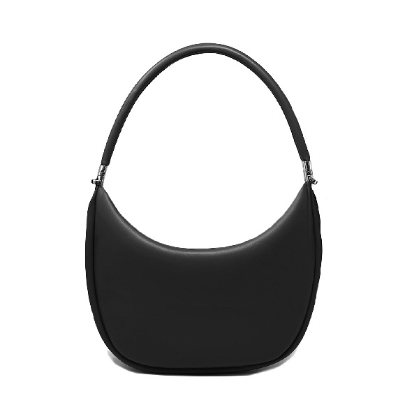 Anastasia small<br>Leather hobo bag black