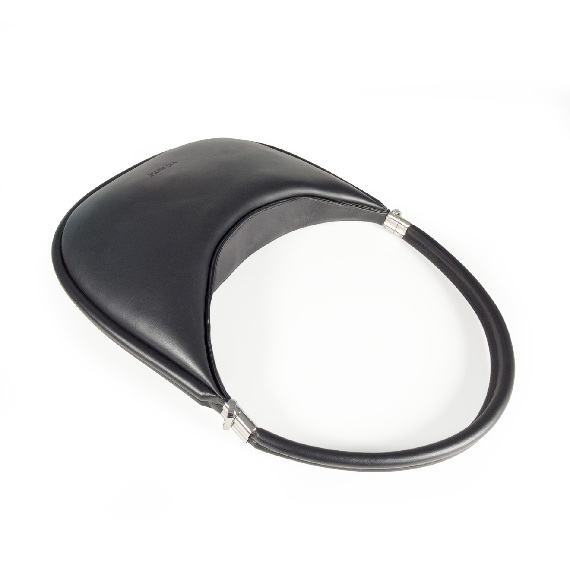 Anastasia small<br>Leather hobo bag black