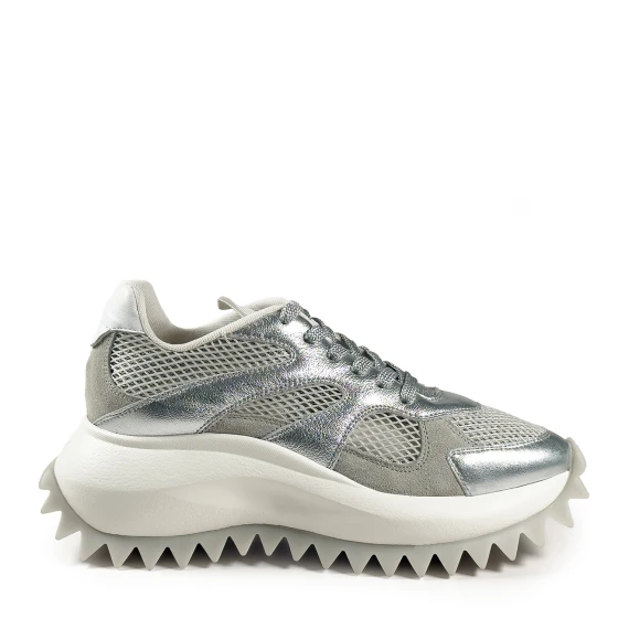 D22 Running__Scarpa allacciata argento/grigia