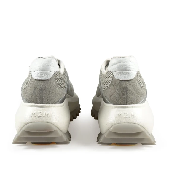 D22 Running__Scarpa allacciata argento/grigia