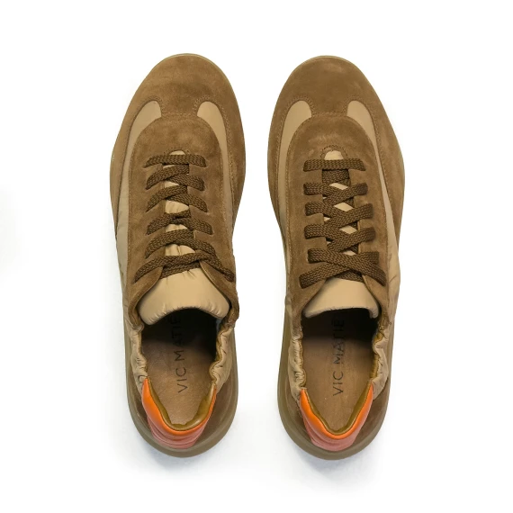 G32_Ondina Sneaker low top-crosta/nylon  beige/crema/arancio