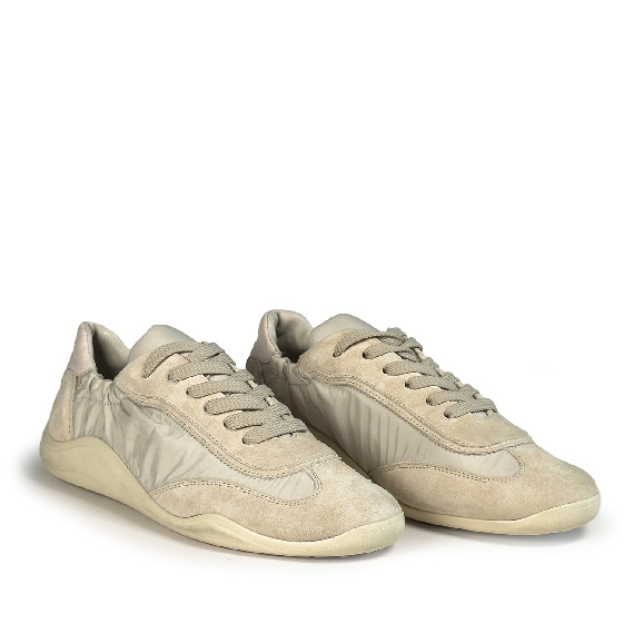 G32_Ondina<br>Low-top sneaker split leather/nylon beige/cream