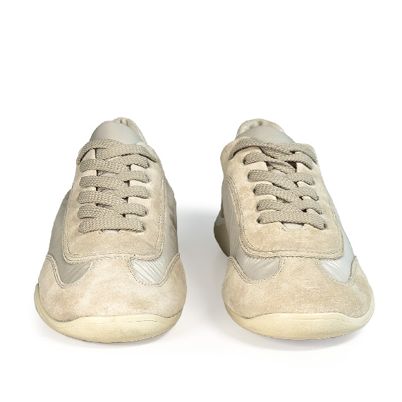 G32_Ondina<br>Low-top sneaker split leather/nylon beige/cream