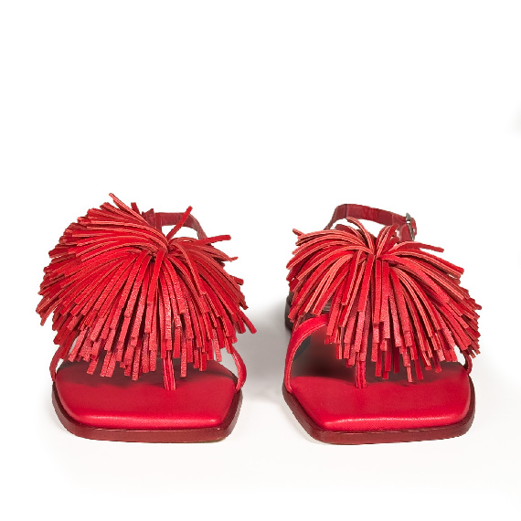 G42_Square open<br>Thong sandal red