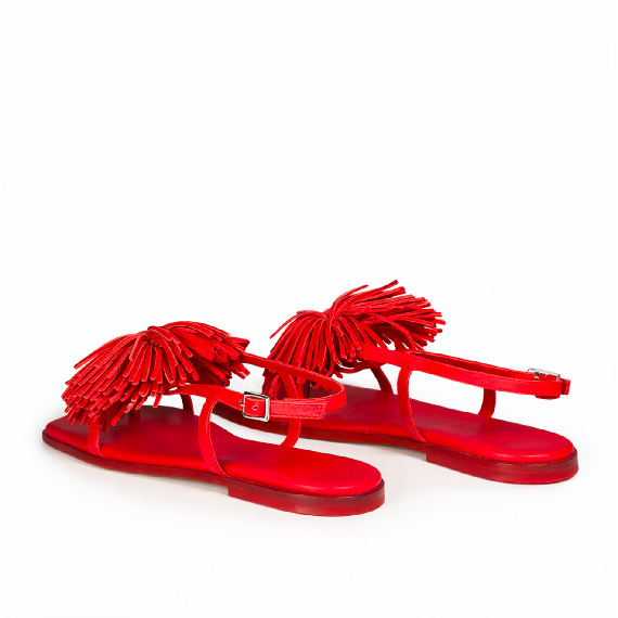 G42_Square open<br>Thong sandal red
