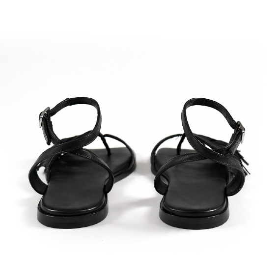 G42_Square open<br>Sandal in nappa leather black