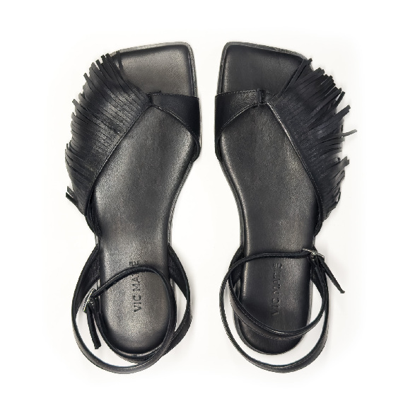 G42_Square open<br>Sandal in nappa leather black