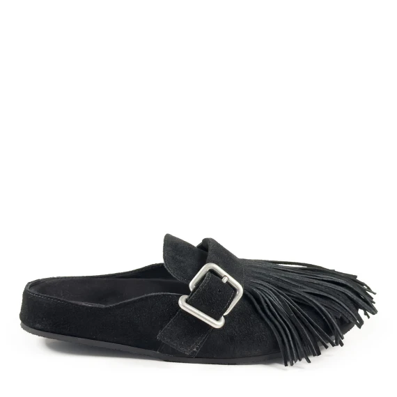 K06_PanoramaClog in split calfskin leather black Vic Matie