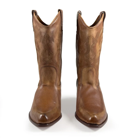 K12_Dallas<br>Western boot tan in buffalo leather