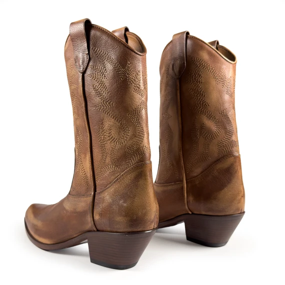 K12_Dallas<br>Western boot tan in buffalo leather
