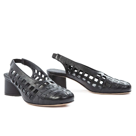 K14_Drop<br>Perforated slingback black