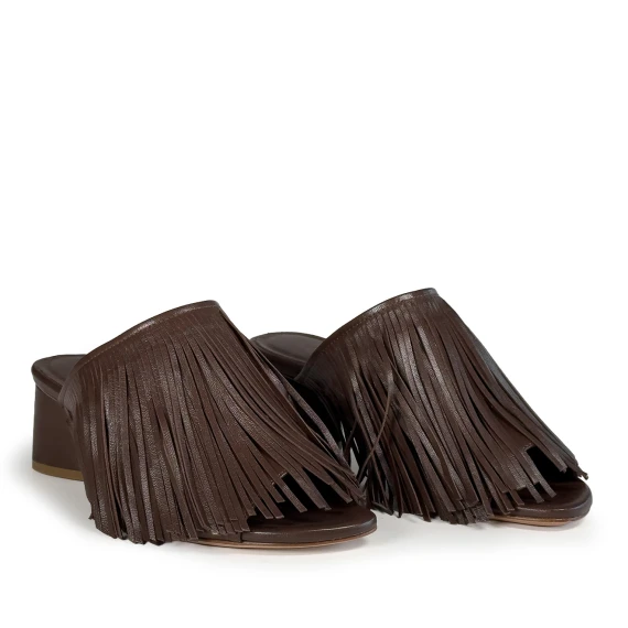 K16_Drop<br>Mule brown in soft nappa leather