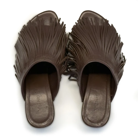 K16_Drop<br>Mule brown in soft nappa leather