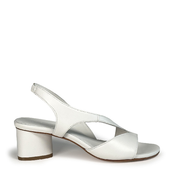 K16_Drop<br>Sandal in nappa leather white