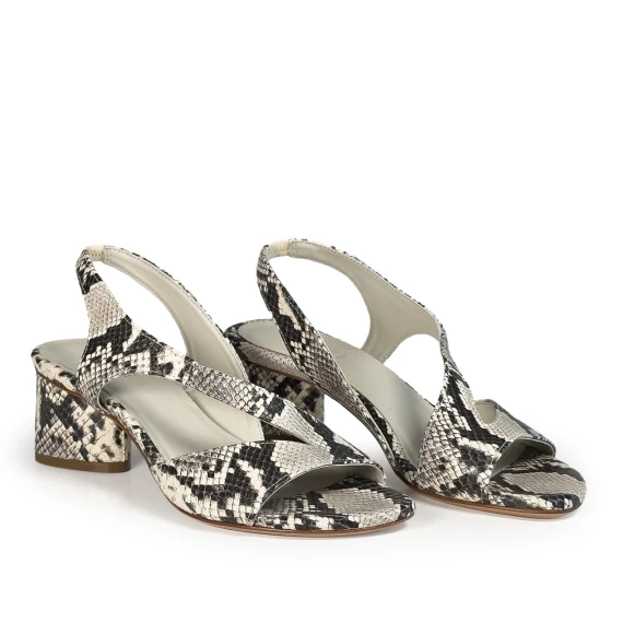 K16_Drop<br>Sandal ice python-effect printed leather