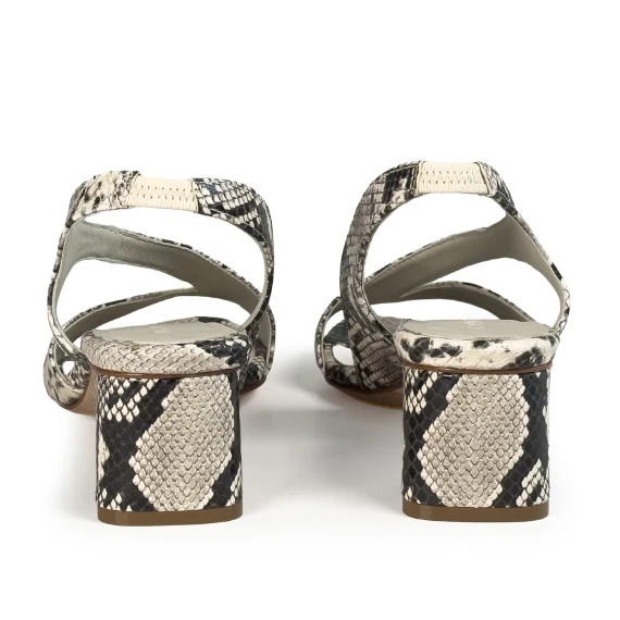 K16_Drop<br>Sandal ice python-effect printed leather