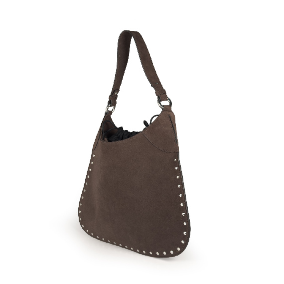 BohoSoft suede hobo bag dark brown Vic Matie