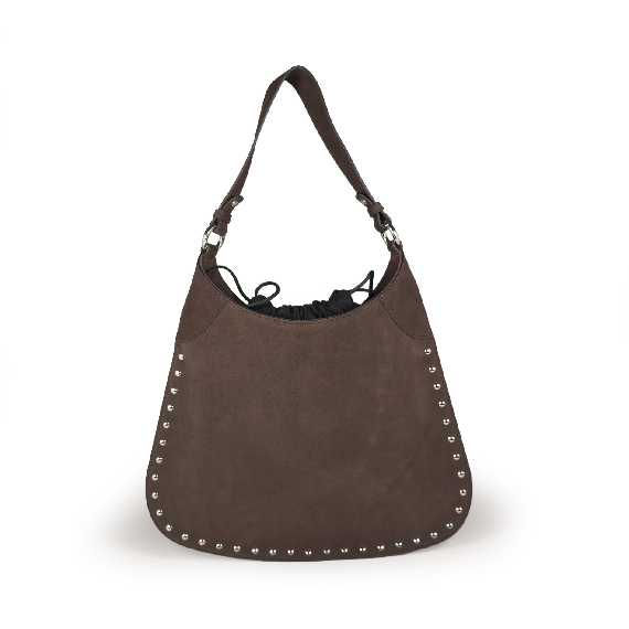 BohoSoft suede hobo bag dark brown Vic Matie