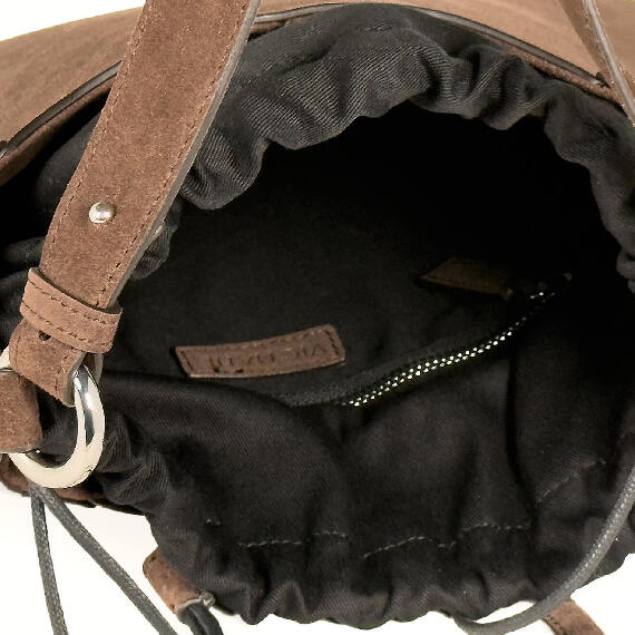 BohoSoft suede hobo bag dark brown Vic Matie