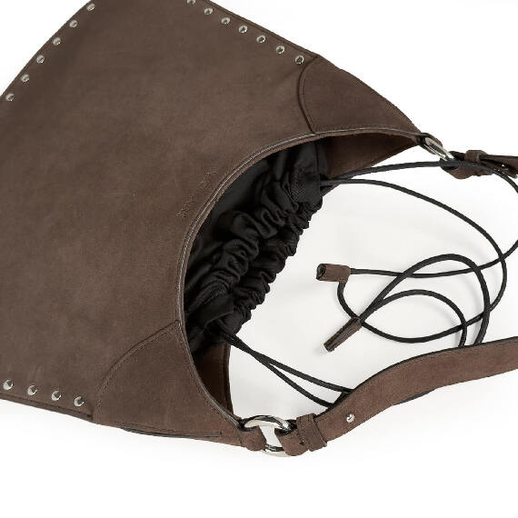 BohoSoft suede hobo bag dark brown Vic Matie