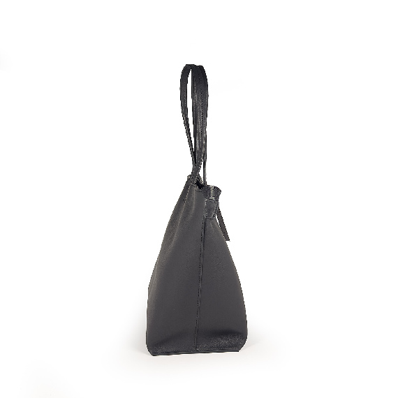 Michelle<br/Shopper-Bucket in pelle nera