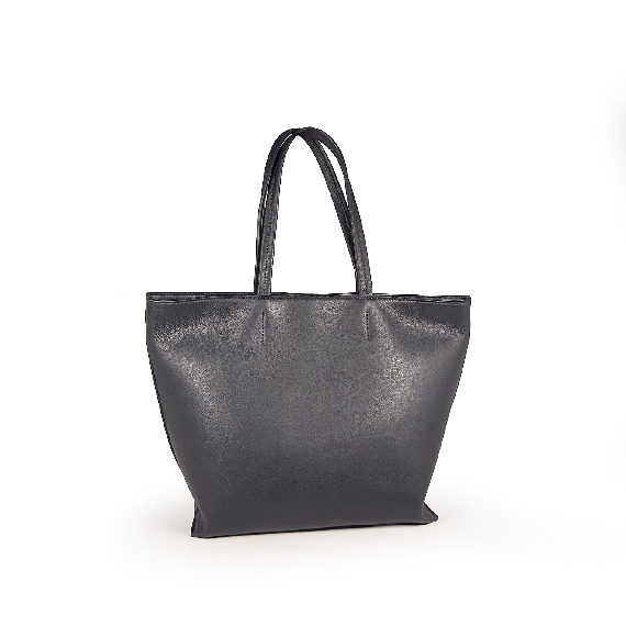 Michelle<br/Shopper-Bucket in pelle nera