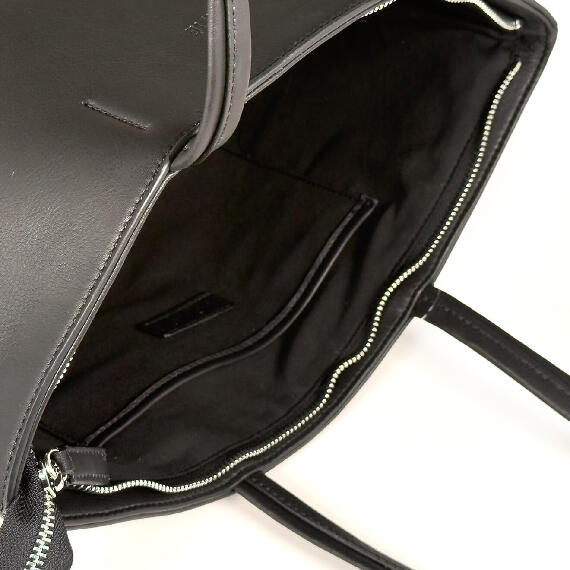 Michelle<br/Shopper-Bucket in pelle nera