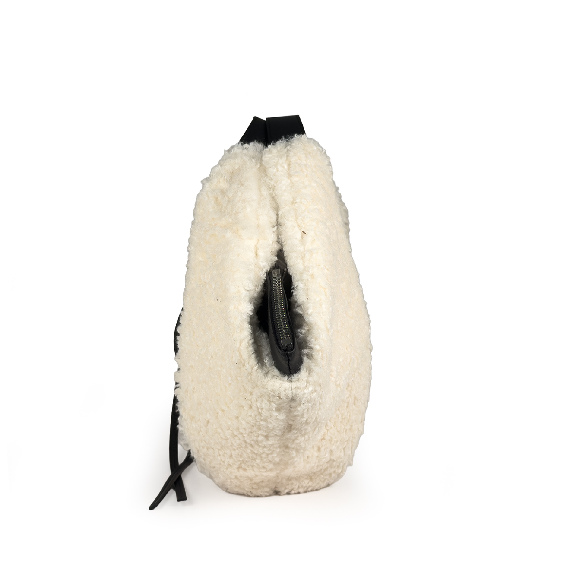ShirleyShearling/Suede Teddy bag cream/black Vic Matie