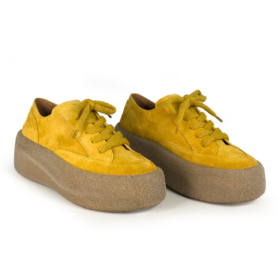 F04 Creepy_ Scarpa  allacciato ochre