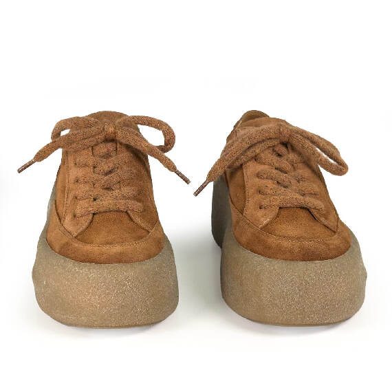 F04 Creepy_ Scarpa  allacciato tabacco