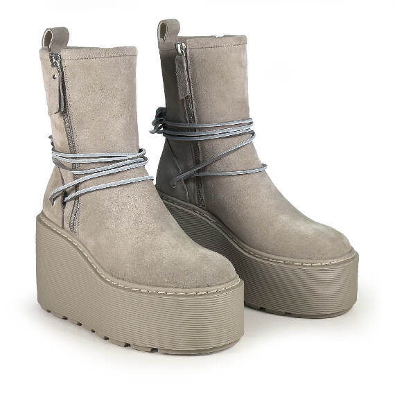 F20 Zeppa Stripy_ Wedge ankle boots cream Vic Matie