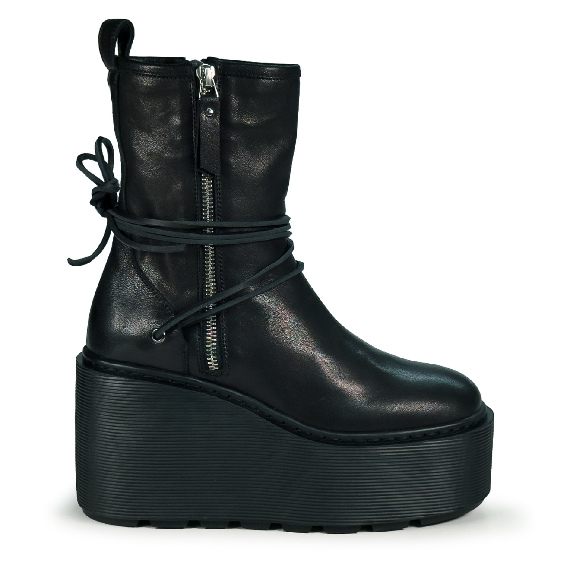 F20 Zeppa Stripy_ Stivaletto Wedge nero